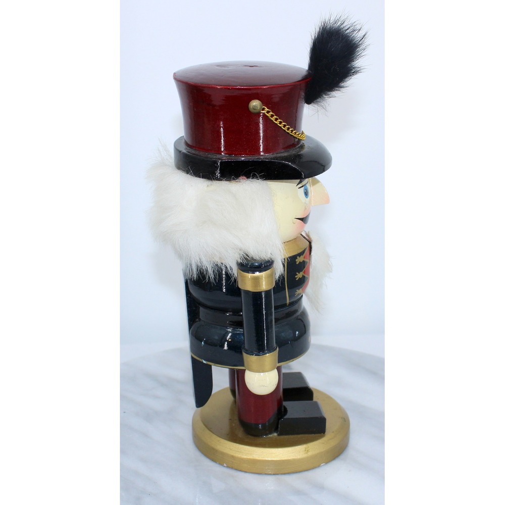 Vintage Nutcracker Soldier Christmas Decor Red Black Gold Uniform - Picture 5 of 5